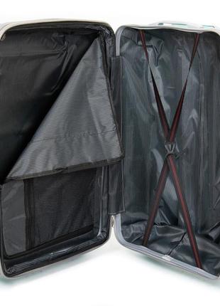 Комплект чемоданов пластиковых 3 шт abs-пластик fashion 810 dark-green4 фото