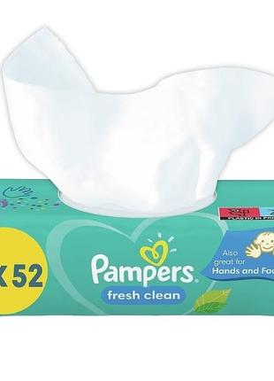 Вологі серветки pampers fresh clean2 фото