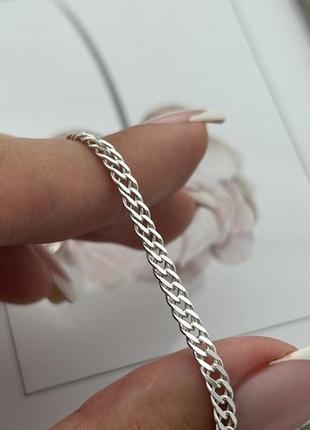 Цепочка из серебра с плетением ромб на шею 55 см7 фото