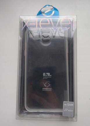 Чехол samsung j7neo силиконовый прозрачный