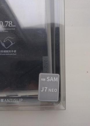 Чехол samsung j7neo силиконовый прозрачный2 фото