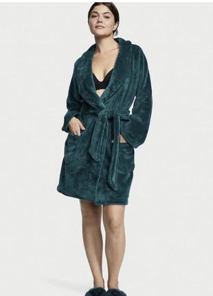 Короткий халатик short cozy robe victoria's secret оригинал1 фото