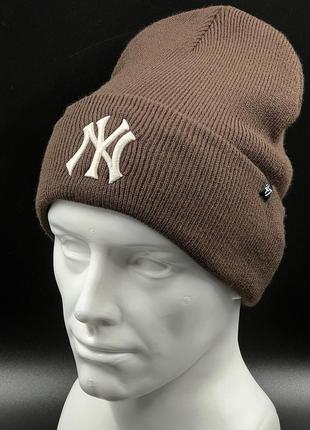 Оригинальная коричневая шапка 47 brand new york yankees  b-hymkr17ace-bwb1 фото