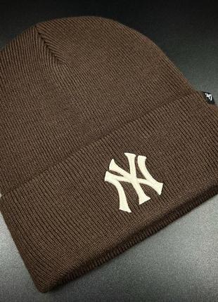 Оригинальная коричневая шапка 47 brand new york yankees  b-hymkr17ace-bwb8 фото