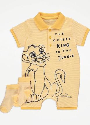 Набор (ромпер, носки) george 6-9мис.