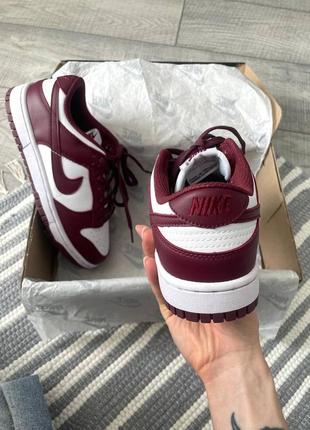 Кроссовки nike dunk low bordo4 фото