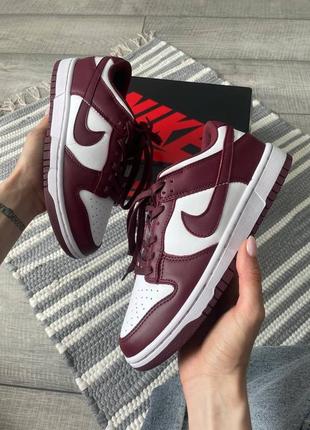 Кроссовки nike dunk low bordo1 фото