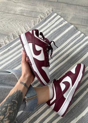 Кроссовки nike pink dunk low bordo5 фото