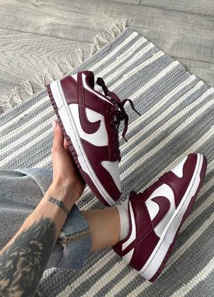 Кроссовки nike dunk low bordo5 фото