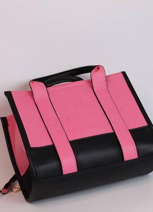 Сумка marc jacobs tote bag black/pink 6
