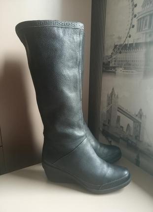 Сапоги clarks (6d/39-40) демисезонные из натуральной кожи