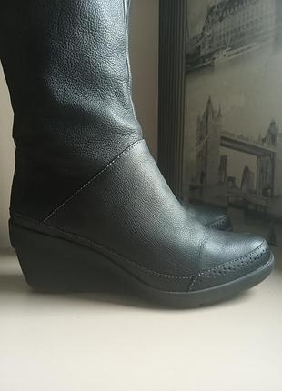 Сапоги clarks (6d/39-40) демисезонные из натуральной кожи8 фото