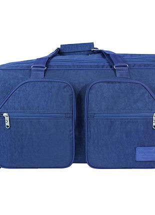 Дорожная двухколесная сумка bagland мадрид большая водонепроницаемая 82 л синего цвета