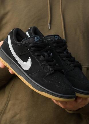 Nike sb dunk black grey кроссовки