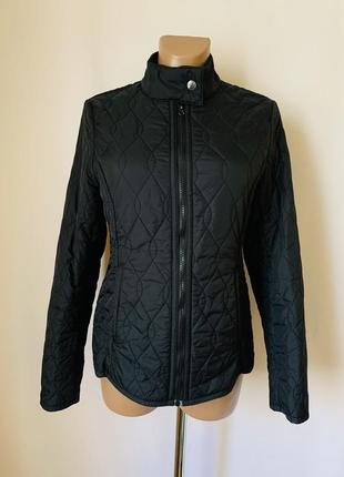 Базовая черная стеганая куртка флисовая подкладка gina benotti3 фото