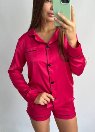 Розовая яркая пижама7 фото
