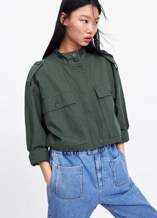 Вкорочений жакет вкорочена куртка zara