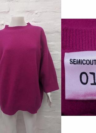 Semicouture italy rose violet стильный oversized итальянский джемпер