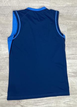 Nike dri-fit майка безрукавка 12-13 yrs 147-158 см спортивная синяя с принтом оригинал5 фото