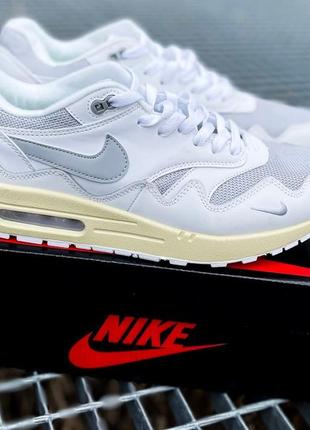 Кроссовки nike air max 1 patta white