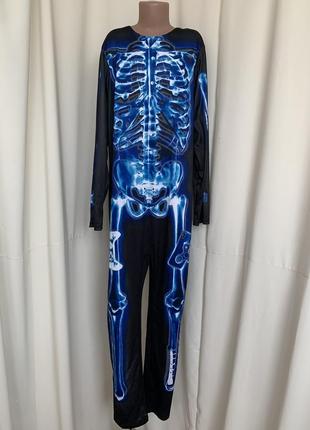 Скелет светящийся в темноте костюм карнавальный2 фото