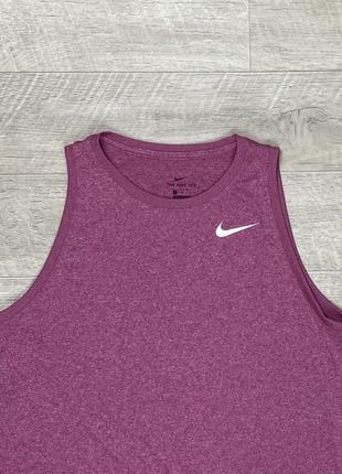 Nike dri-fit майка безрукавка s размер женская спортивная розовая оригинал2 фото