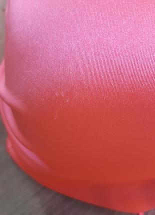Атласный укороченый топ+юбка ярко розовый 44 р5 фото
