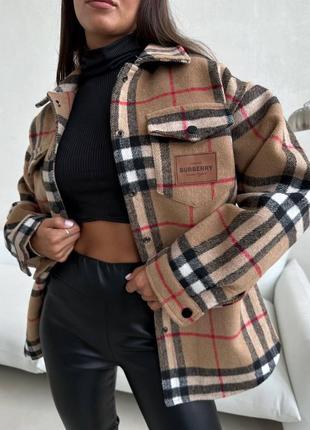 Теплая рубашка burberry one size