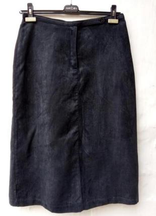 Стильная графитовая базовая юбка миди lindex 🖤2 фото