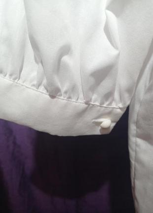 Блуза белоснежная,батистая с пышными рукавами, вышивка ришелье, бренд trachten moden5 фото