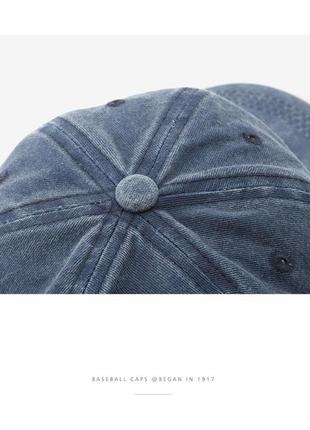 Вінтажна ретро кепка бейсболка джинсова джинс бавовняна бейсбольна кепка з написом los angeles вінтаж4 фото