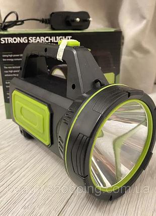 Аккумуляторный ручной фонарь-прожектор 2в1 strong searchlight stsl 882a светодиодный передвижной usb