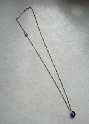 Серебряная цепочка с кулоном