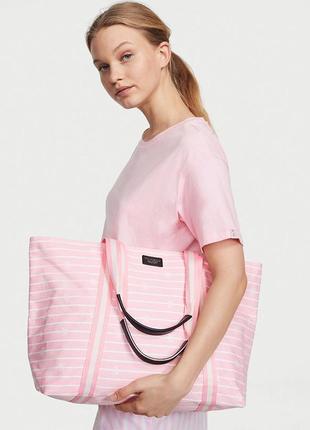 Victoria ́s secret stripe tote велика сумка тоут на змійці віктория сикрет