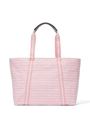 Victoria´s secret stripe tote большая сумка тоут на молнии виктория сикрет7 фото