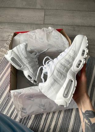 Кроссовки nike air max 95 recraft triple white2 фото