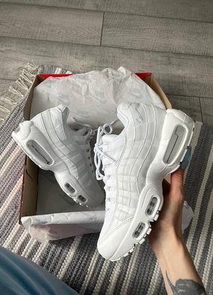 Кроссовки nike air max 95 recraft triple white