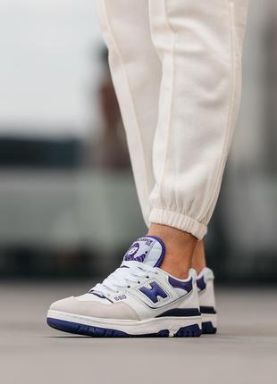 Женские кроссовки new balance 550 white purple