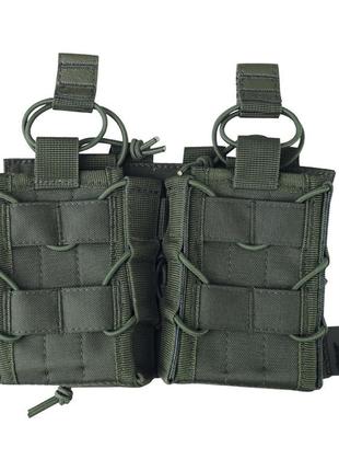 Подсумок тактический под магазины ак kombat uk delta fast mag double оливковый ku_22