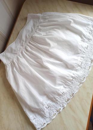 Хлопковая юбка с вышивкой