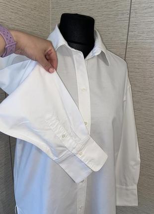 Білосніжна подовжена сорочка- плаття h&m7 фото