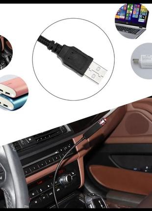 2 шт ночник проектор.usb декоративная лампа регулируемое освещение салона автомобиля5 фото