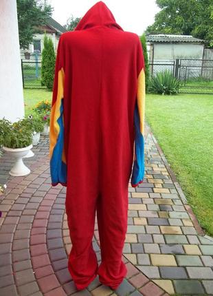 ( xl - 52 / 54 р ) петух флисовая пижама кигуруми костюм слип человечек на рост до 190 см6 фото