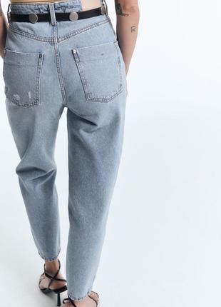 Джинсы zara, джинсы mom zara, z1975 high-rise mom jeans4 фото