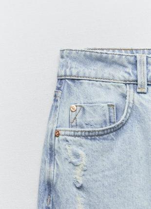 Джинсы zara, джинсы mom zara, z1975 high-rise mom jeans6 фото