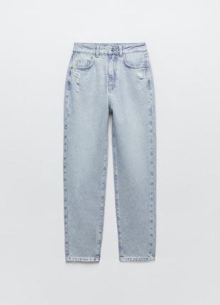 Джинсы zara, джинсы mom zara, z1975 high-rise mom jeans3 фото