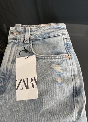 Джинсы zara, джинсы mom zara, z1975 high-rise mom jeans7 фото