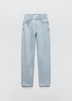 Джинси zara, джинси mom fit zara, джинсі z1975 high-rise mom6 фото