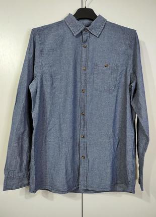 Рубашка джинсовая фактурная мужская livergy m 48-50 германия5 фото