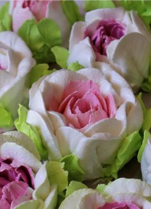 Зефир и зефирные тюльпаны ,розы.заказы деоацте за ранее.полезный и вкусный5 фото